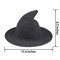 Black Pointed Witch Hat Halloween Party Accessories Wizzard Wool Knitted Blank Hat
